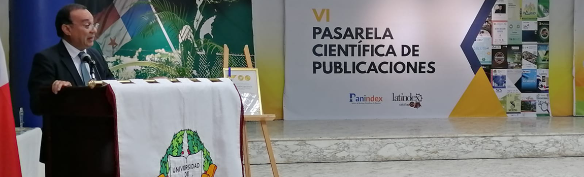 Banner de presentación de OPAC por el Rector eduardo Flores Castor de la Universidad de Panamá